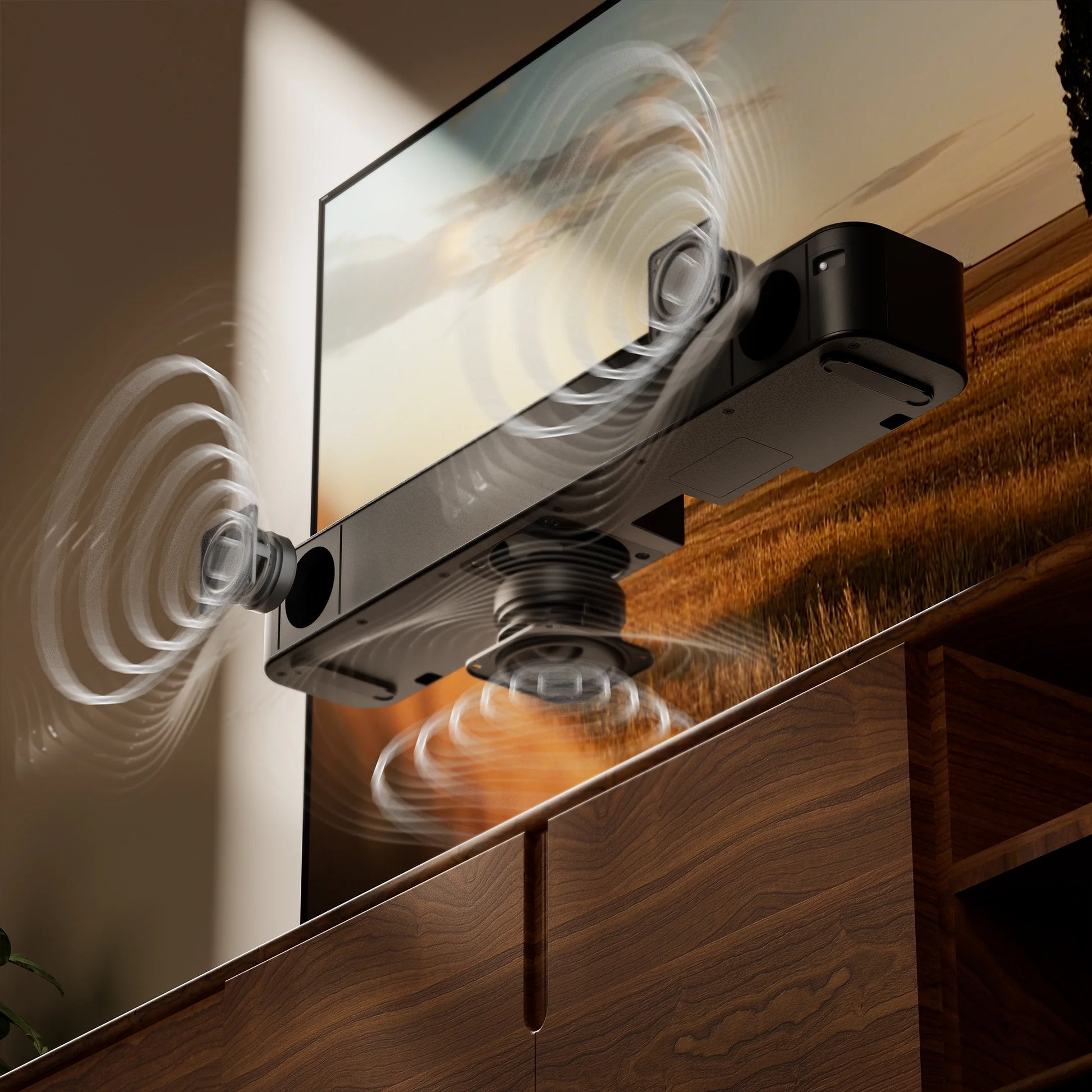 20 Inch Bluetooth 2.0 Channel Soundbar with Multi-Color LED Lighting, Black