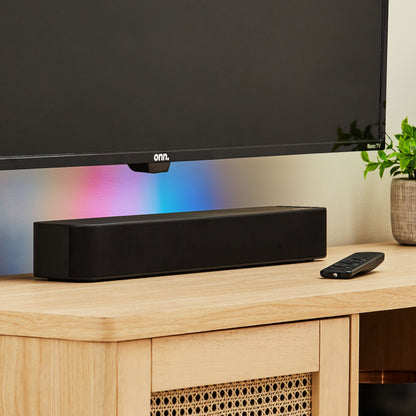 20 Inch Bluetooth 2.0 Channel Soundbar with Multi-Color LED Lighting, Black
