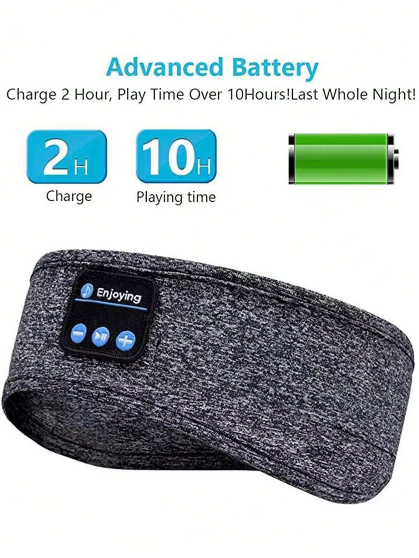 1Pc Sleep Headphones Headband, Wireless Music Sport Headband with Built-In Sleep Music Eye Mask