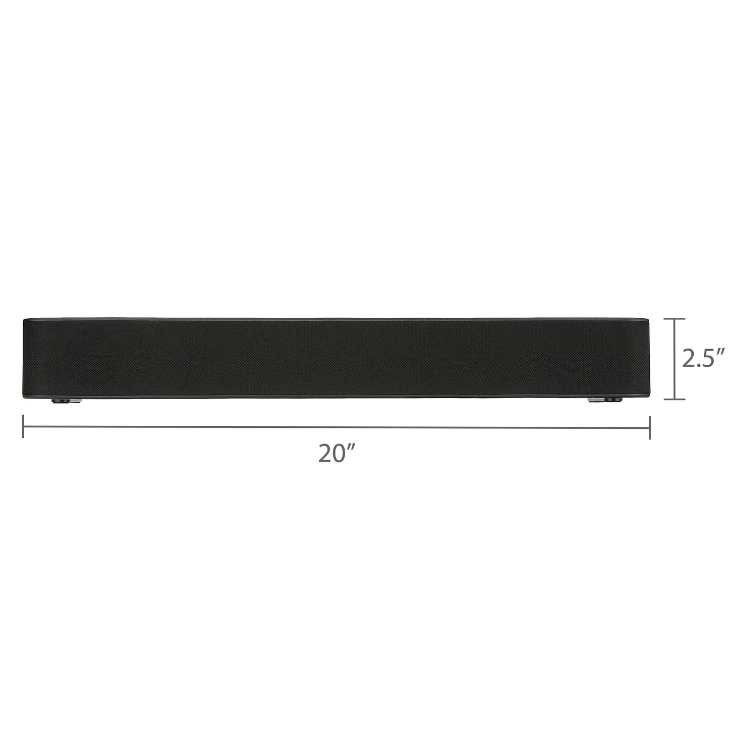 20 Inch Bluetooth 2.0 Channel Soundbar with Multi-Color LED Lighting, Black