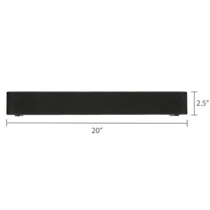 20 Inch Bluetooth 2.0 Channel Soundbar with Multi-Color LED Lighting, Black